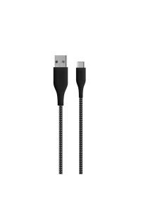 ΚΑΛΩΔΙΟ FABRIC USB-A TO USB-C PURO 1.2MT MAX 30WATT - ΜΑΥΡΟ  8033830305580