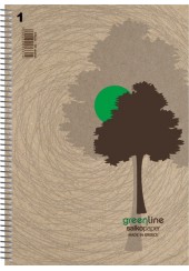 ΤΕΤΡΑΔΙΟ ΣΠΙΡΑΛ GREENLINE 21X29 180 ΣΕΛΙΔΕΣ 3Θ - 4 ΣΧΕΔΙΑ