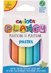 ΠΛΑΣΤΕΛΙΝΗ 100gr 6 ΧΡΩΜΑΤΑ PLASTY PASTEL