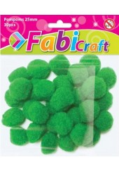 POMPOMS 25mm 30 ΤΕΜΑΧΙΑ ΠΡΑΣΙΝΟ