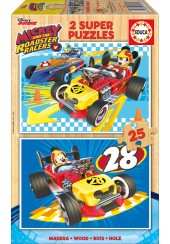 ΠΑΖΛ 2Χ25ΤΕΜ. ΞΥΛΙΝΟ MICKEY AND THE ROADSTER RACERS