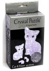 3D CRYSTAL PUZZLE - ΓΑΤΑ ΚΑΙ ΓΑΤΑΚΙ - 49 ΤΕΜ.