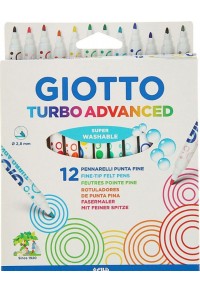 ΜΑΡΚΑΔΟΡΟΙ GIOTTO ADVANCED 12 ΤΕΜΑΧΙΑ SUPERWASHABLE  8000825424205